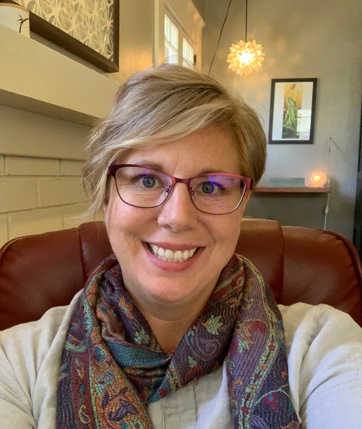Annelise Heitman in her office